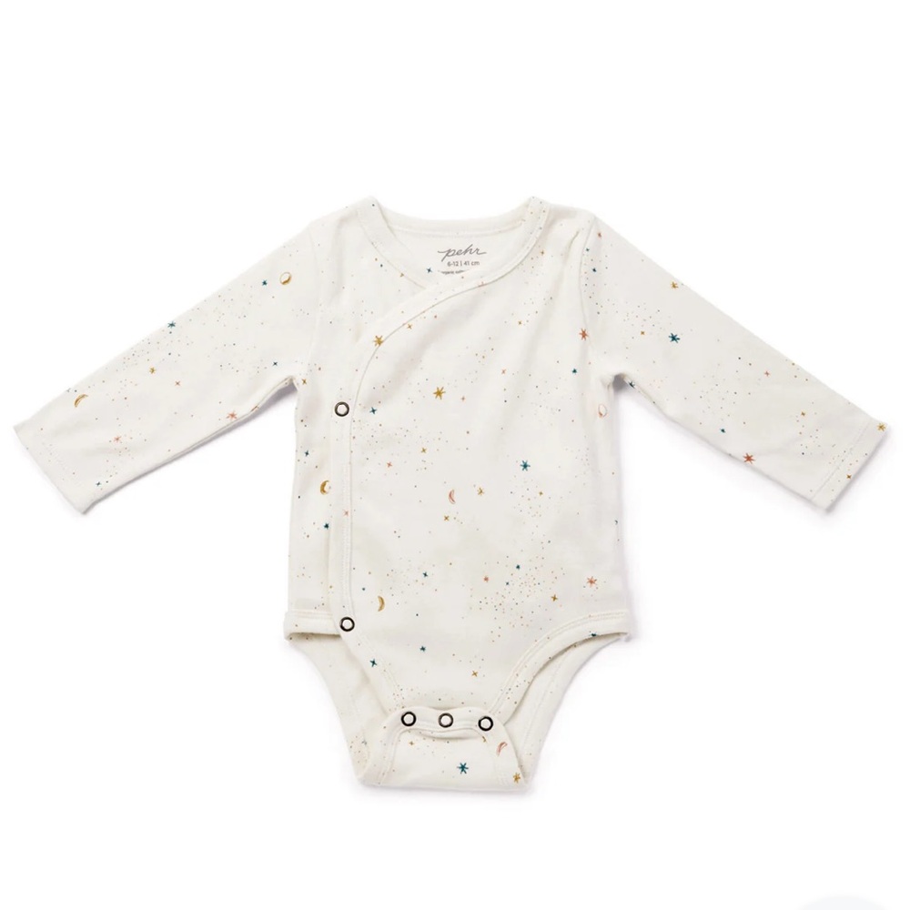 Pehr Organic Cotton Bodysuit - celestial 3-6 months